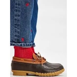 L.L. Bean Moc boots rubber leather duck boots bean boots women size 8 waterproof